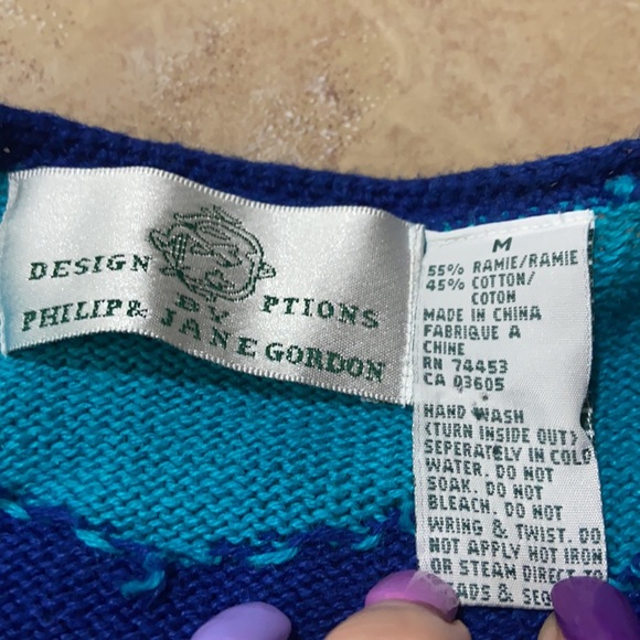 Vtg Design Options by Philip & Jane Gordon cardigan - Picture 12 of 16